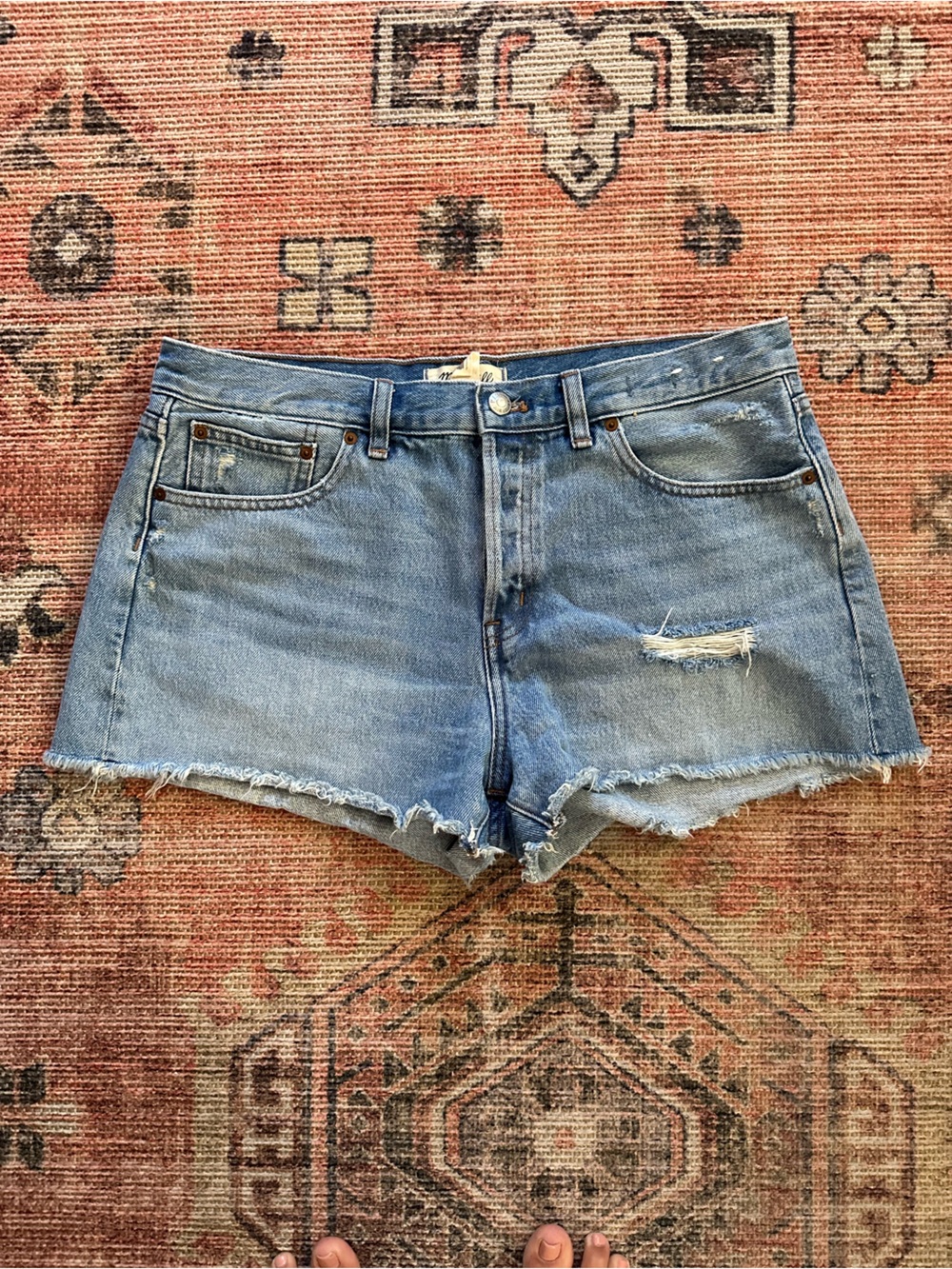Madewell 'The Brynn Short' High-Rise Denim Cutoff Shorts